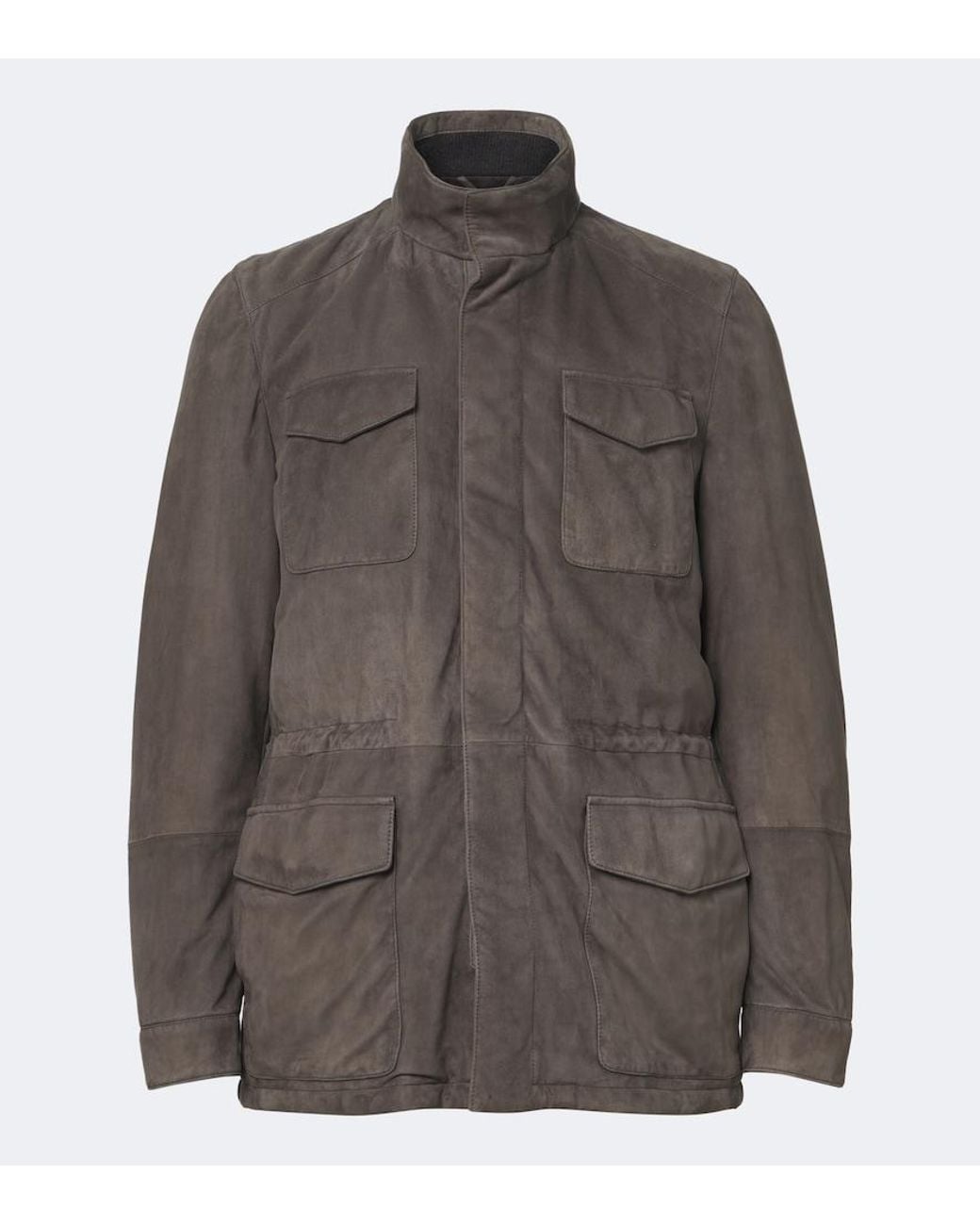 Thom Sweeney Brown Suede Field Jacket for men