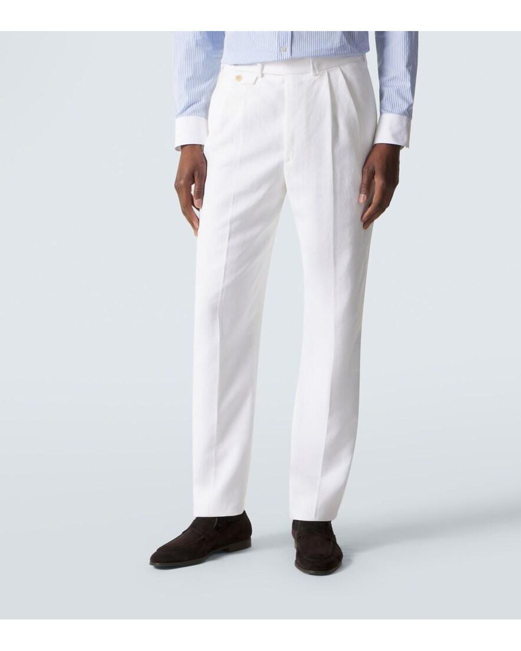Dunhill Hose Aus Leinen in White für Herren