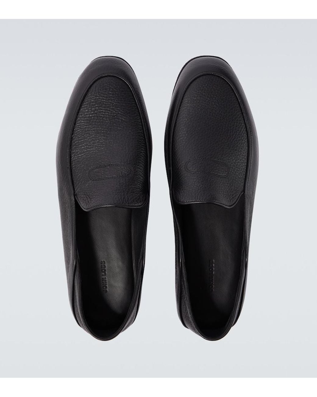 John Lobb Black Kingston Ii Leather Loafers for men