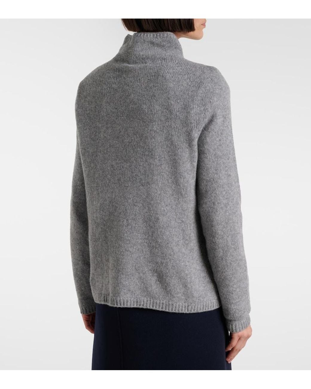 Max Mara Gray Wool And Cashmere-Blend Sweater