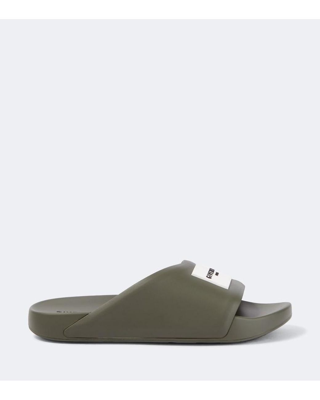 Givenchy Green Logo Pu Slides for men