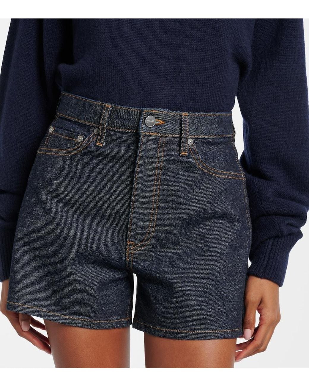 Khaite Blue Danya Denim Shorts