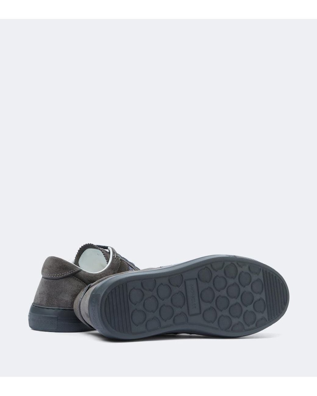 Moncler Brown New Monaco Suede And Leather Sneakers for men