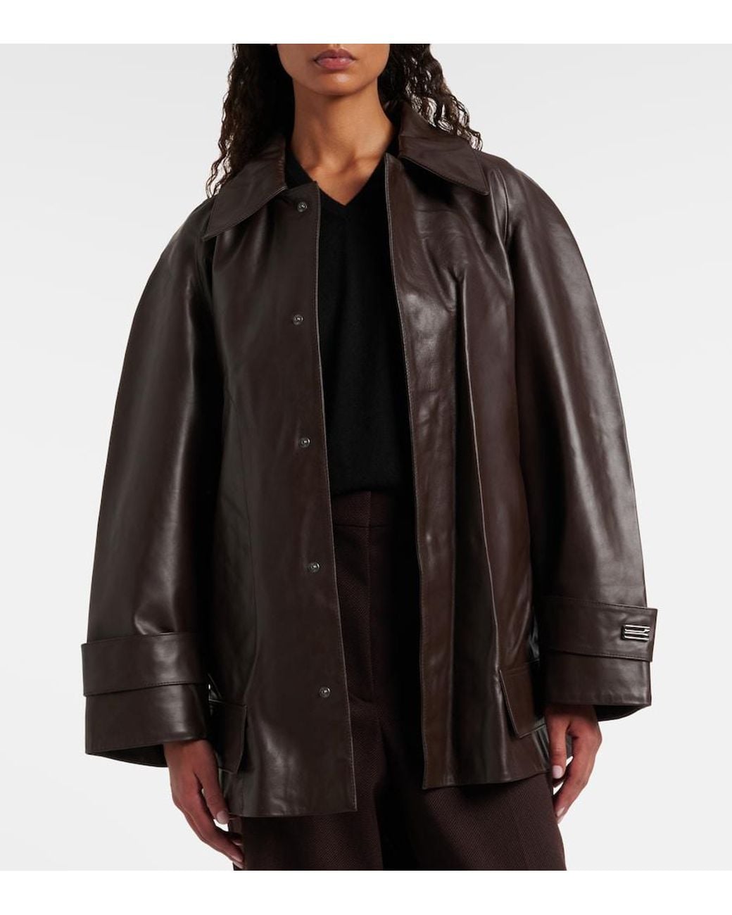 Victoria Beckham Brown Leather Jacket