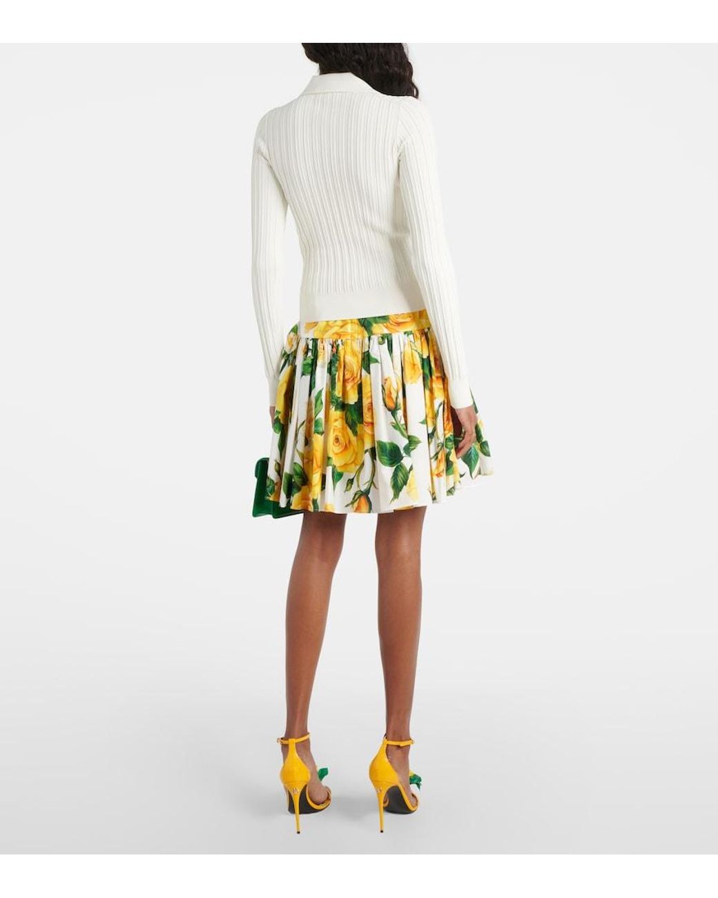 Dolce & Gabbana White Long-Sleeved Polo Shirt