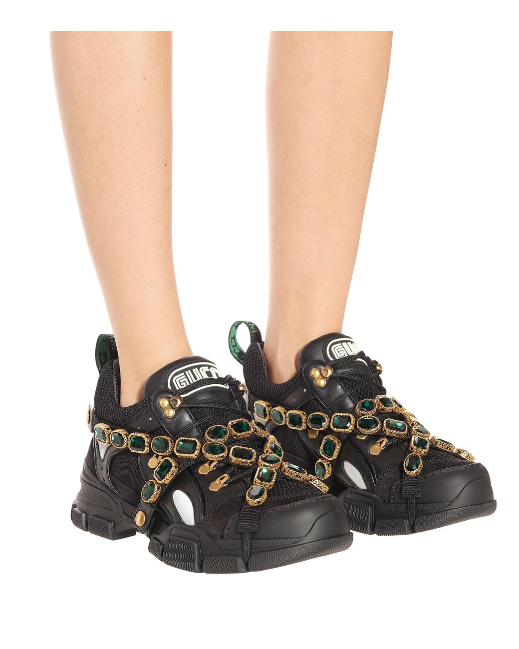 Gucci flashtrek embellished shop sneakers women