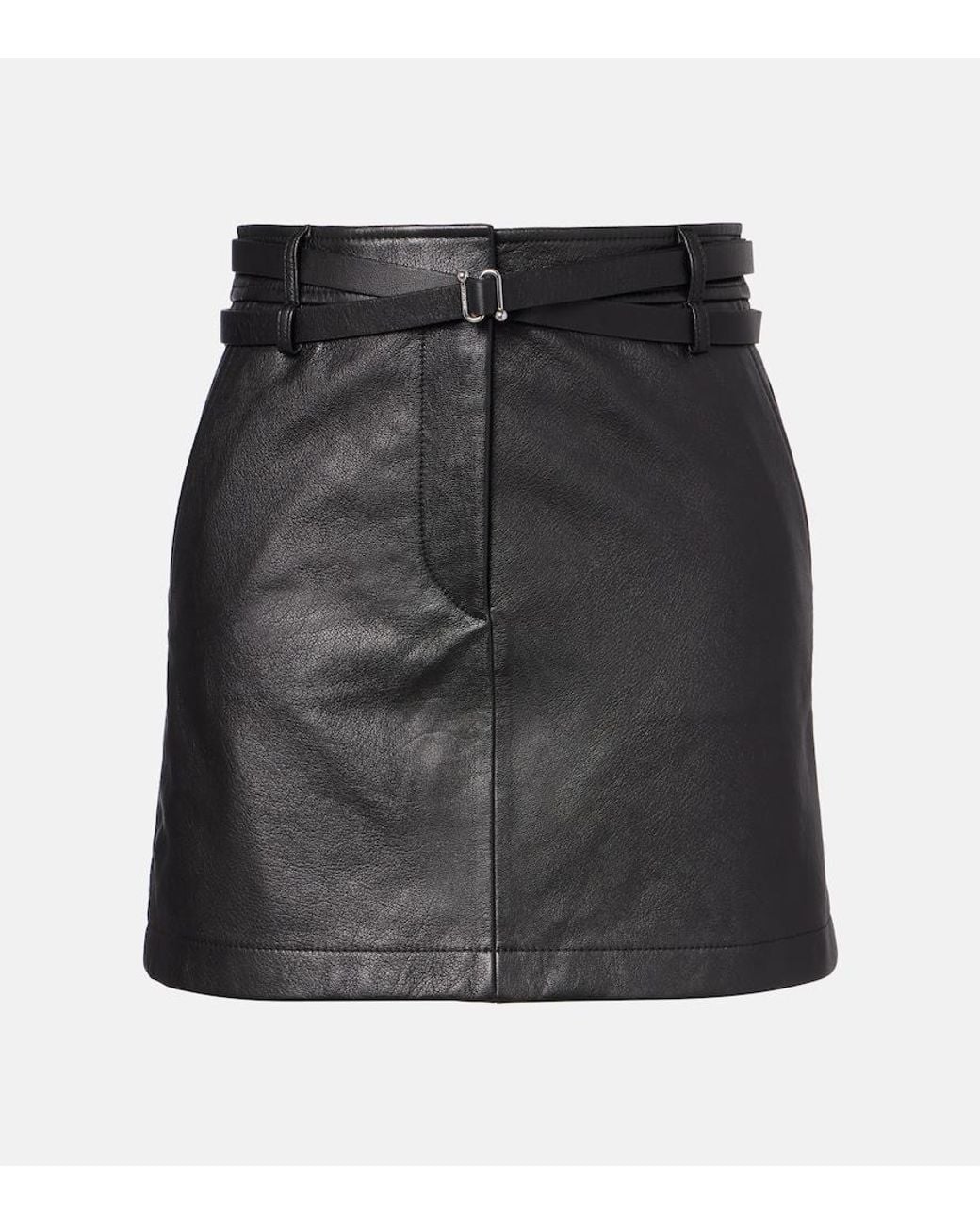 Sportmax Black Patto Leather Miniskirt