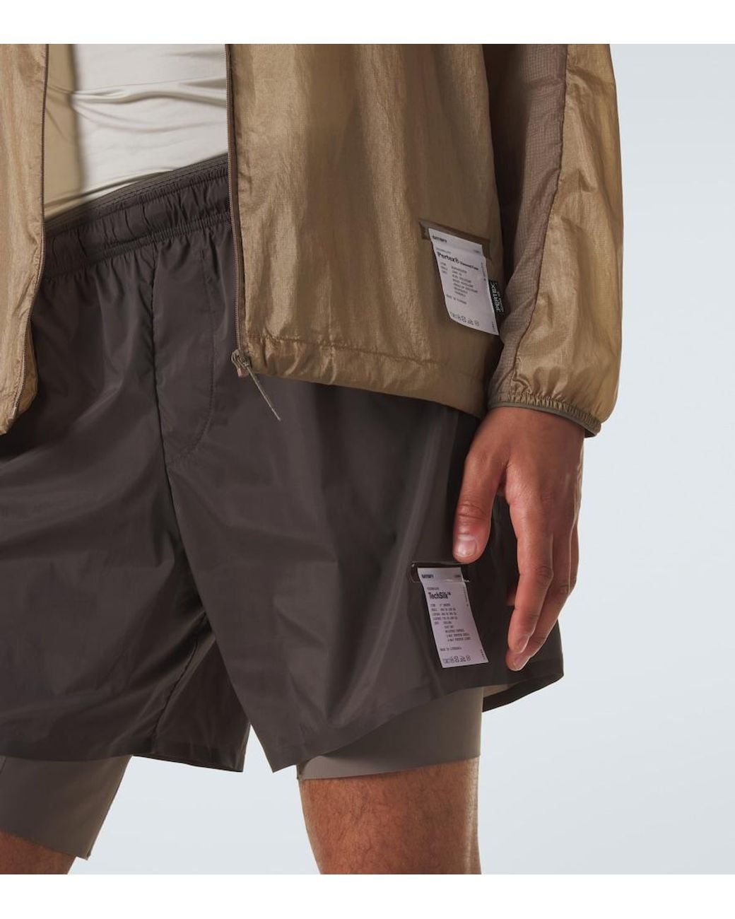 Satisfy Gray Techsilk 8" Running Shorts for men