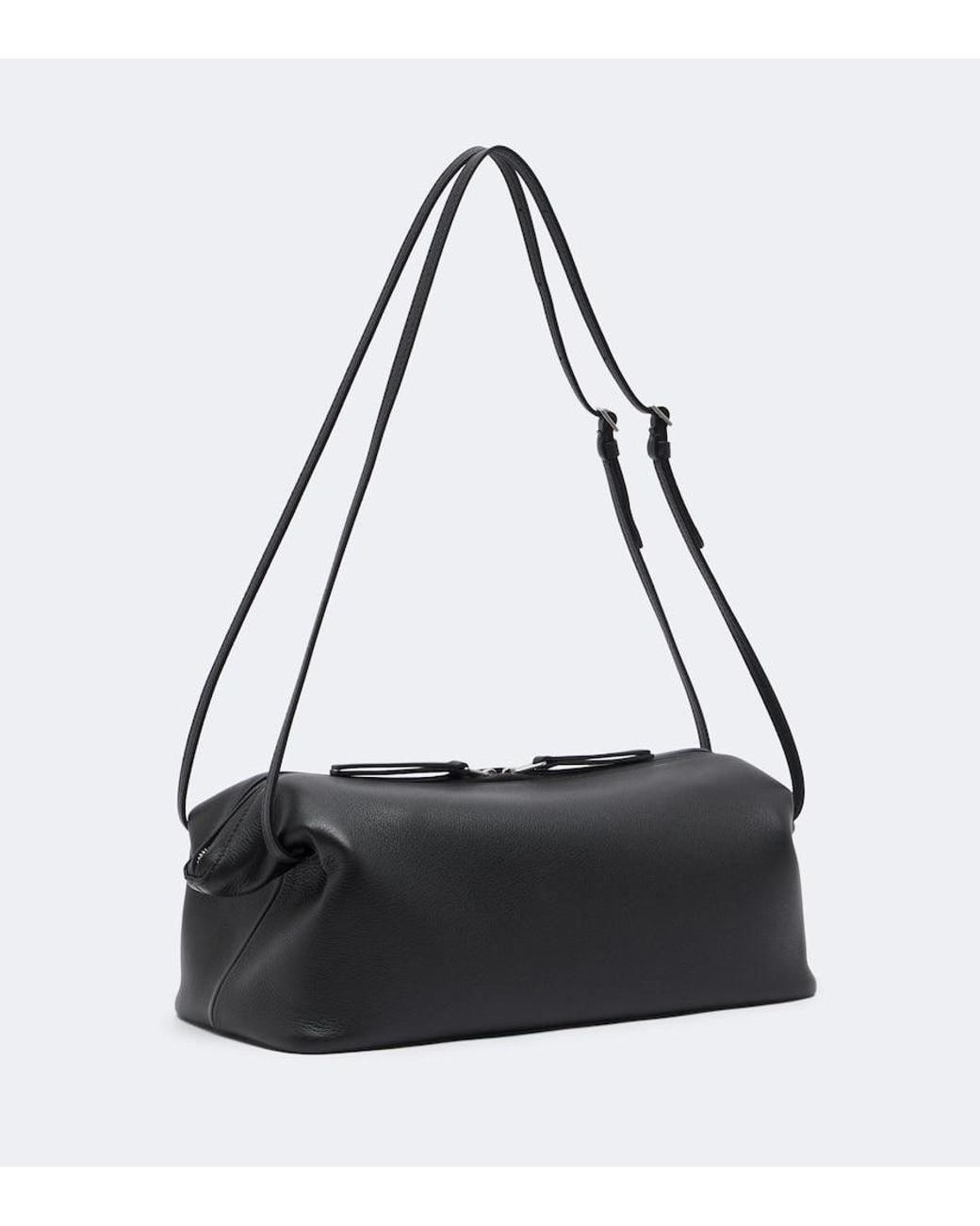 Nour Hammour Black Kenza Leather Shoulder Bag