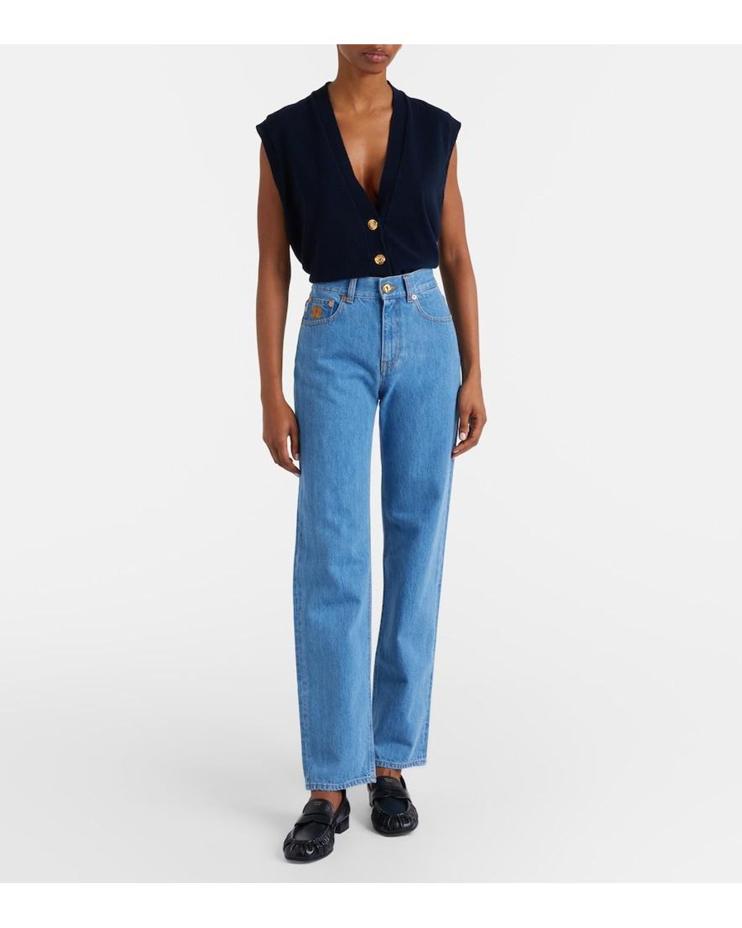 Blazé Milano Blue Nariida Straight Jeans