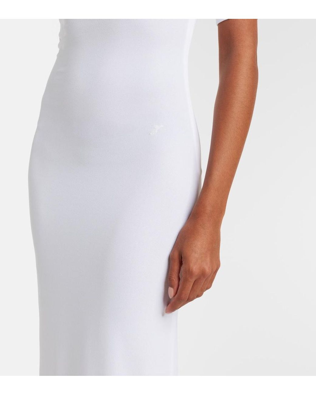 Jacquemus White Bolero Jersey Gown