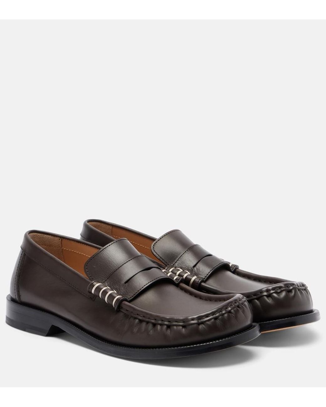 J.W. Anderson Brown Leather Loafers