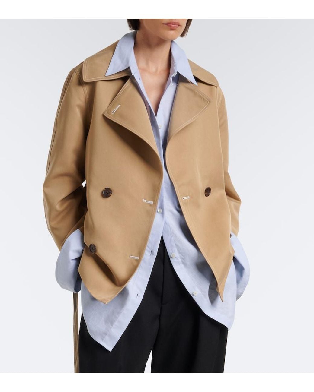 Varley Natural Maddox Double-Breasted Twill Jacket