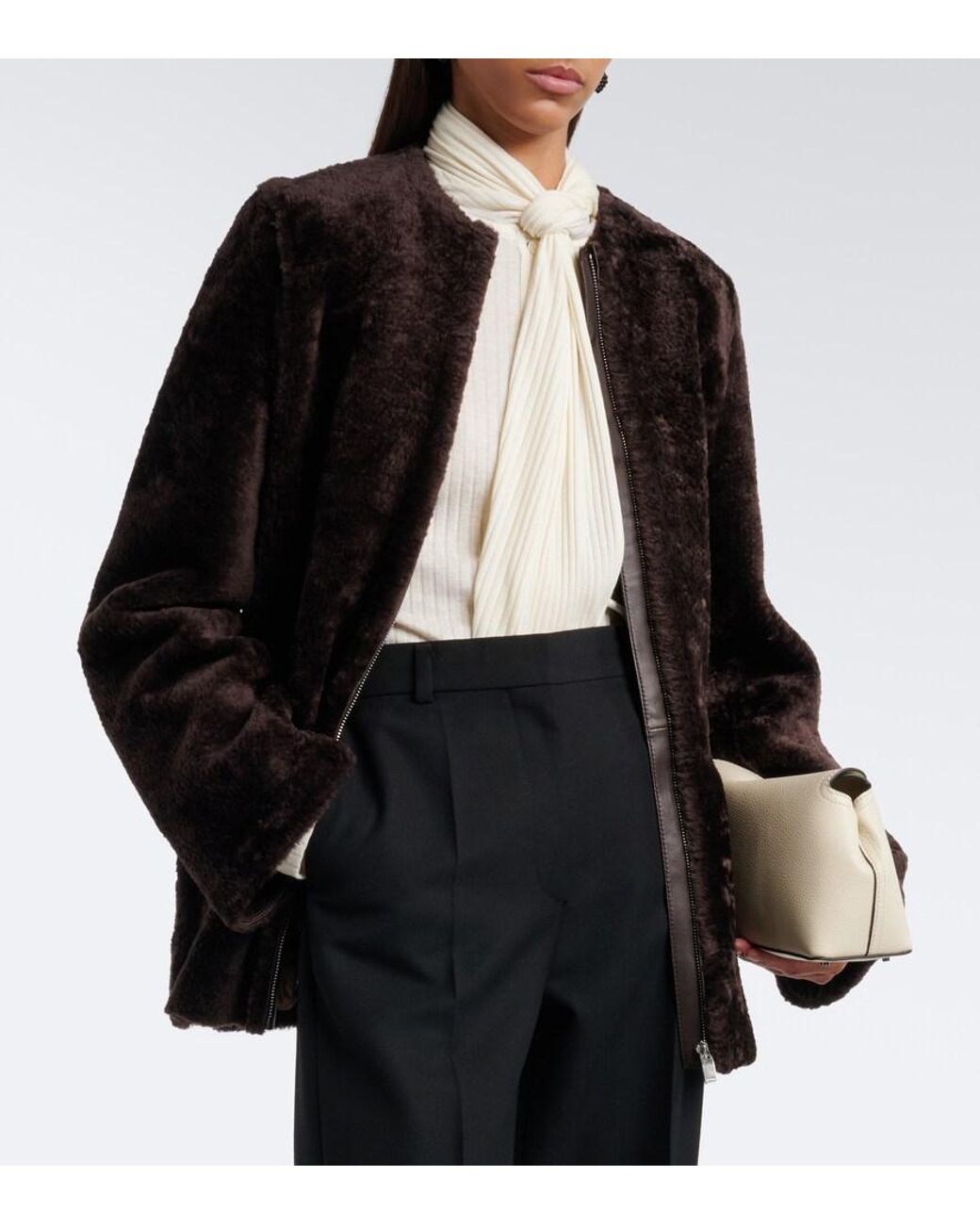 Totême Black Shearling Jacket
