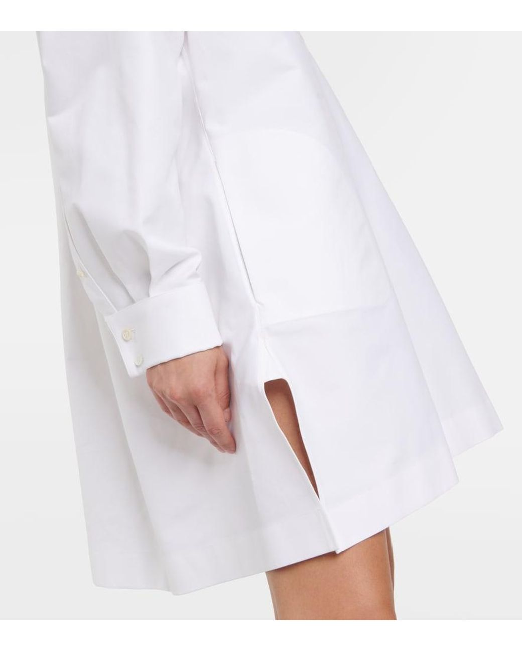 Alaïa White Cotton Poplin Minidress