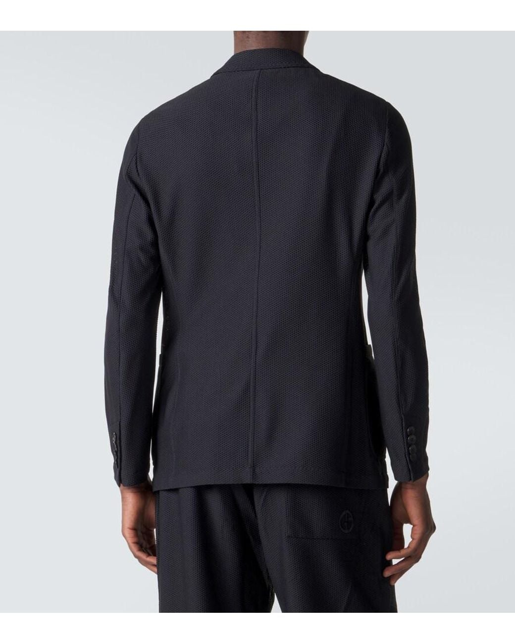 Giorgio Armani Blue Icon Single-Breasted Blazer for men