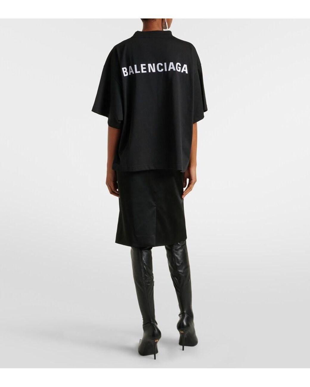 Balenciaga Black New Back T-Shirt Medium Fit