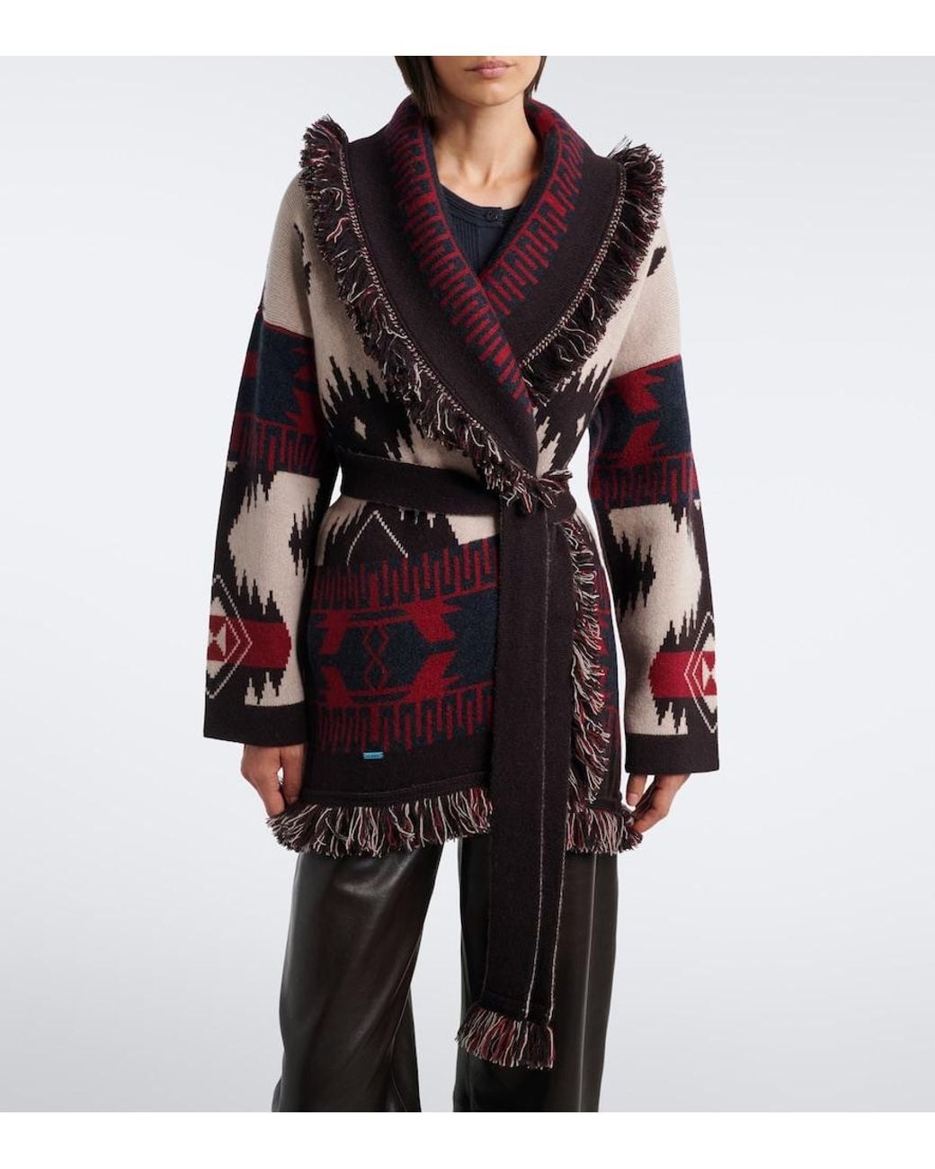 Alanui Multicolor Icon Jacquard Cashmere Cardigan