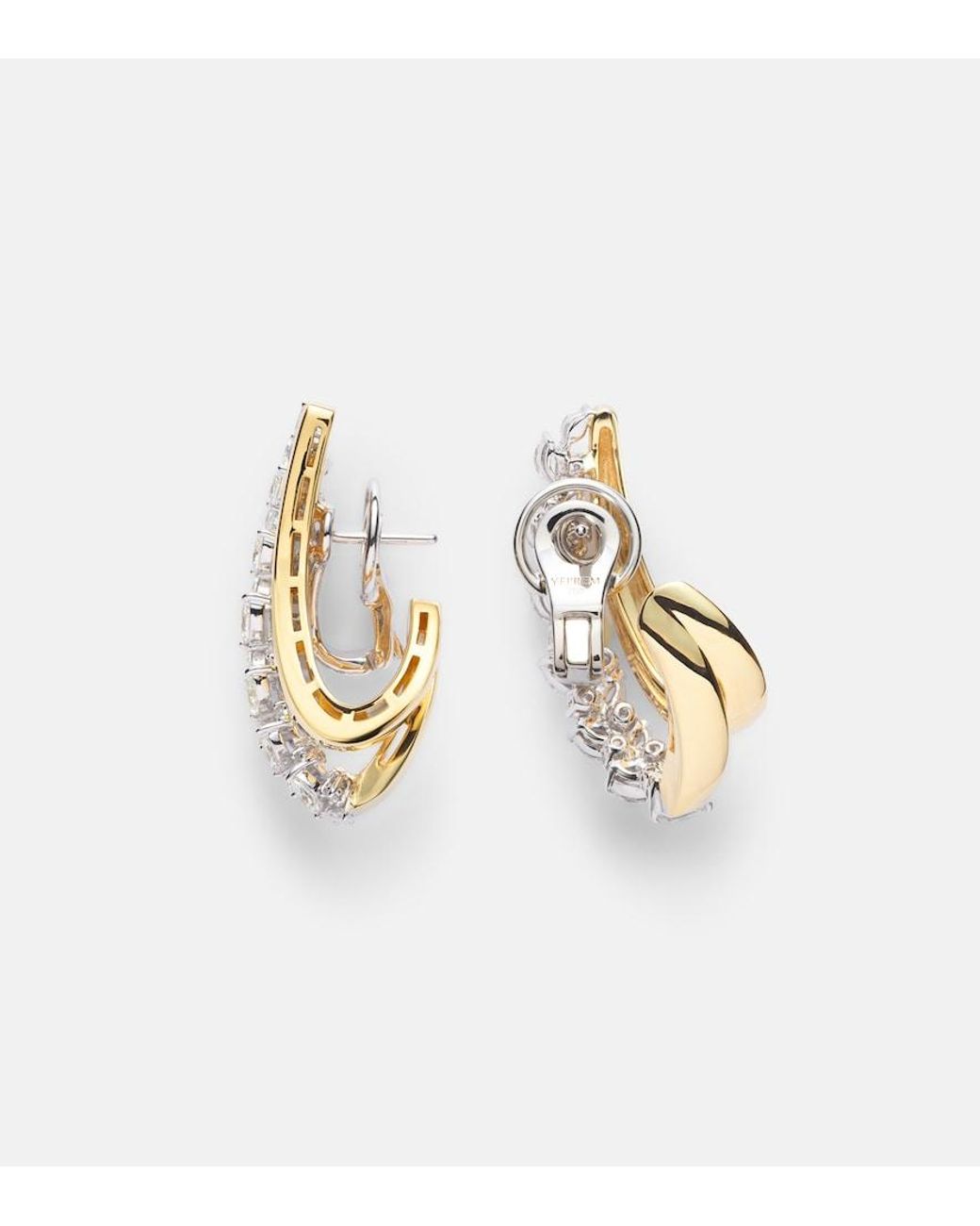 YEPREM White Golden Strada 18Kt And Earrings With Diamonds