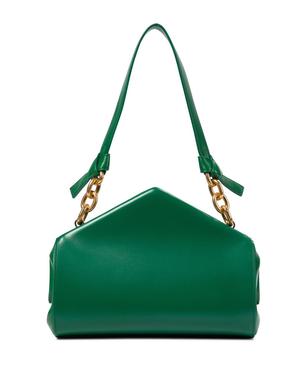 Bottega Veneta Leather Shoulder Bag in Green - Lyst