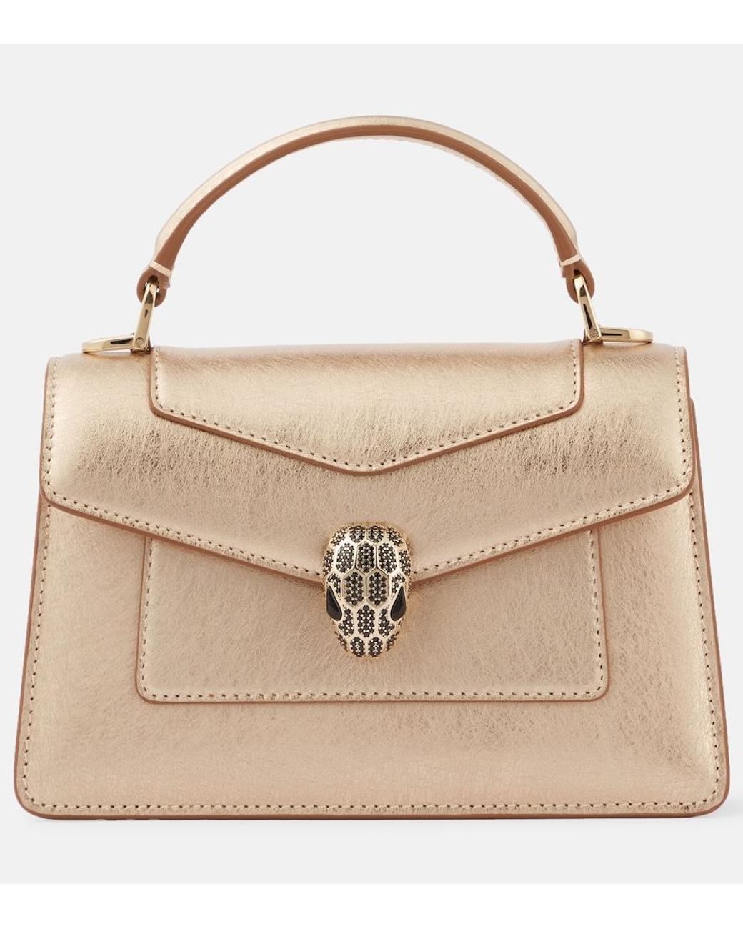 BVLGARI Natural Serpenti Forever Mini Leather Tote Bag