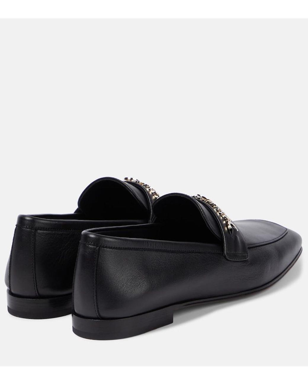 Christian Louboutin Black Mj Moc Leather Loafers