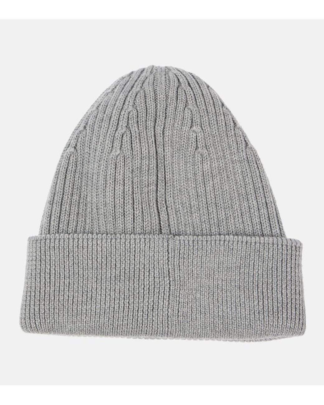 Loewe Gray Logo Wool Beanie