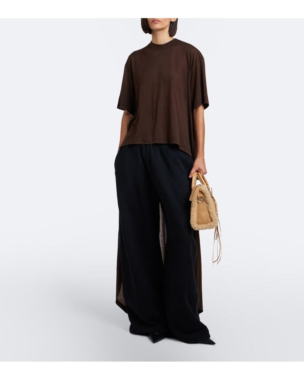 Balenciaga Natural Le City Small Suede Top-Handle Bag