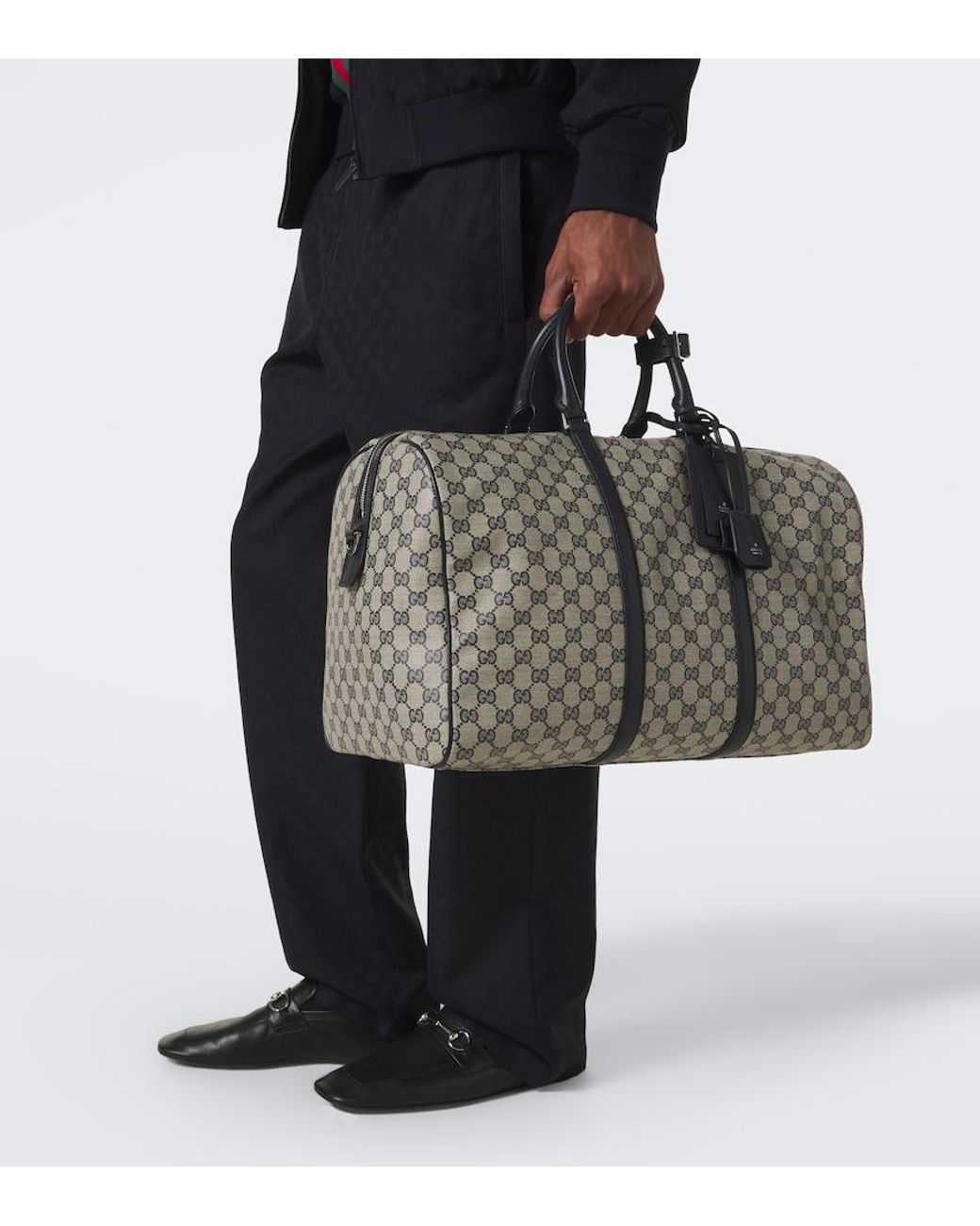 Borsa Da Viaggio Essence Medium di Gucci in Gray da Uomo