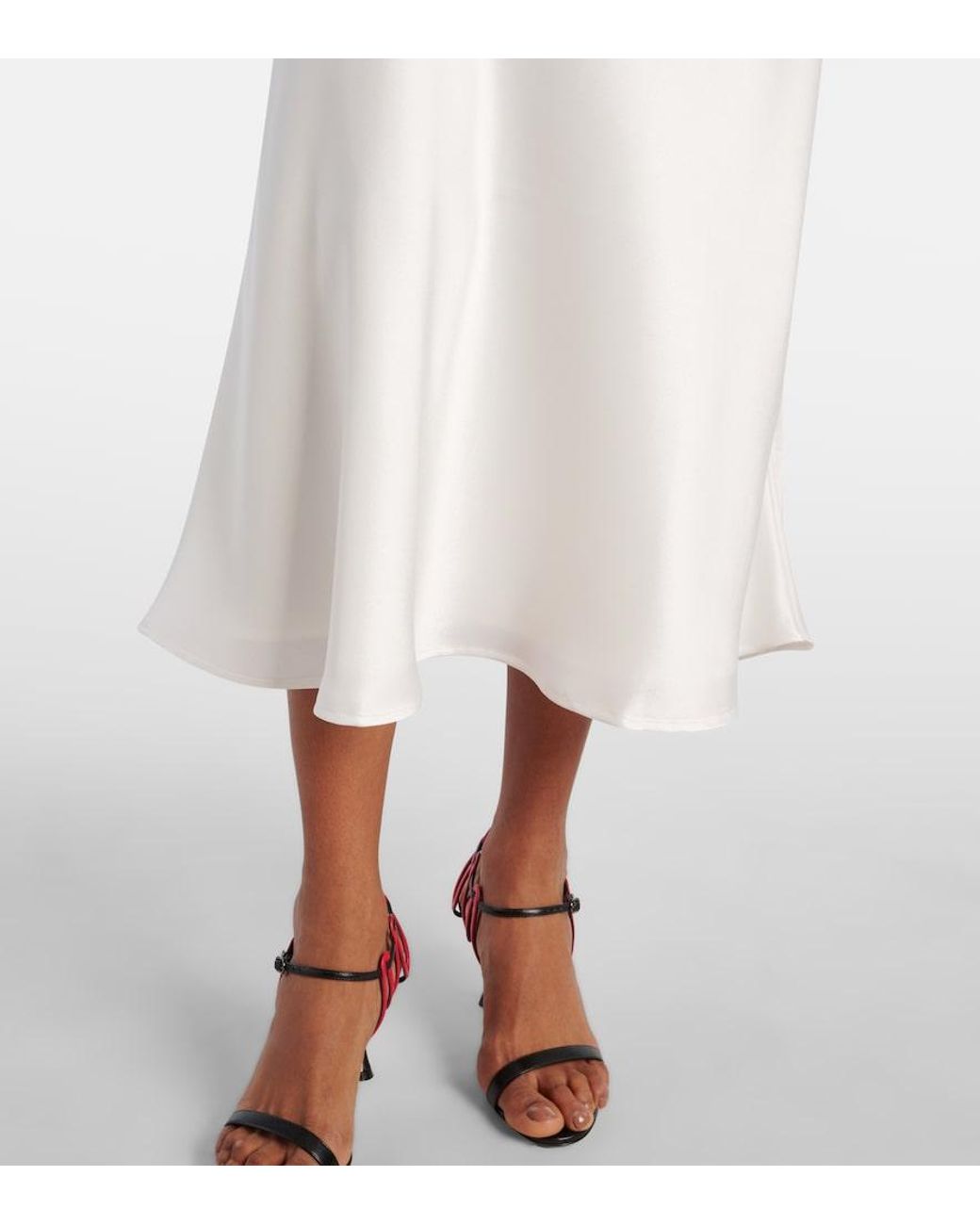 Galvan White Bridal Midikleid Sienna Aus Satin