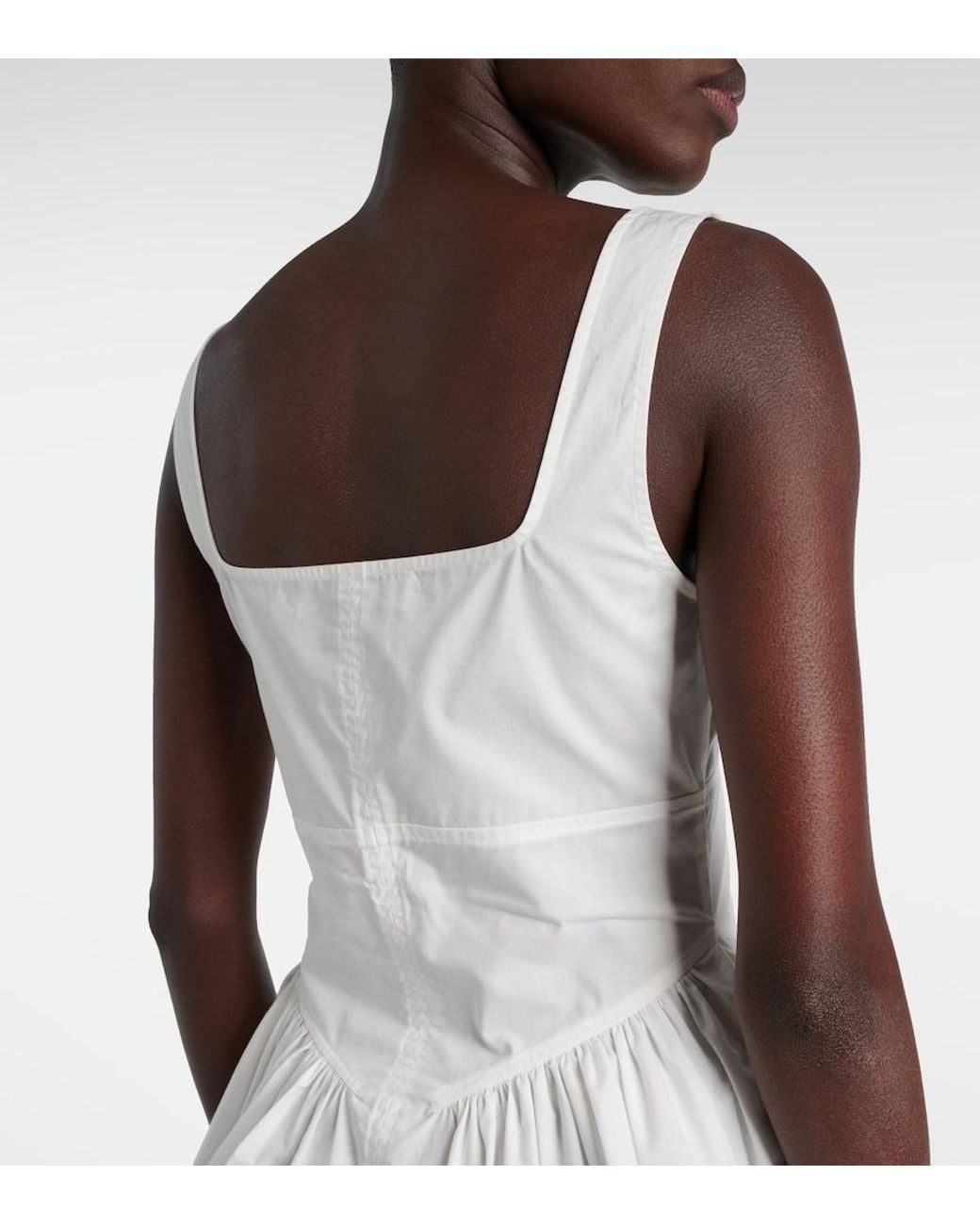 Proenza Schouler White Label Bader Cotton-Blend Poplin Top