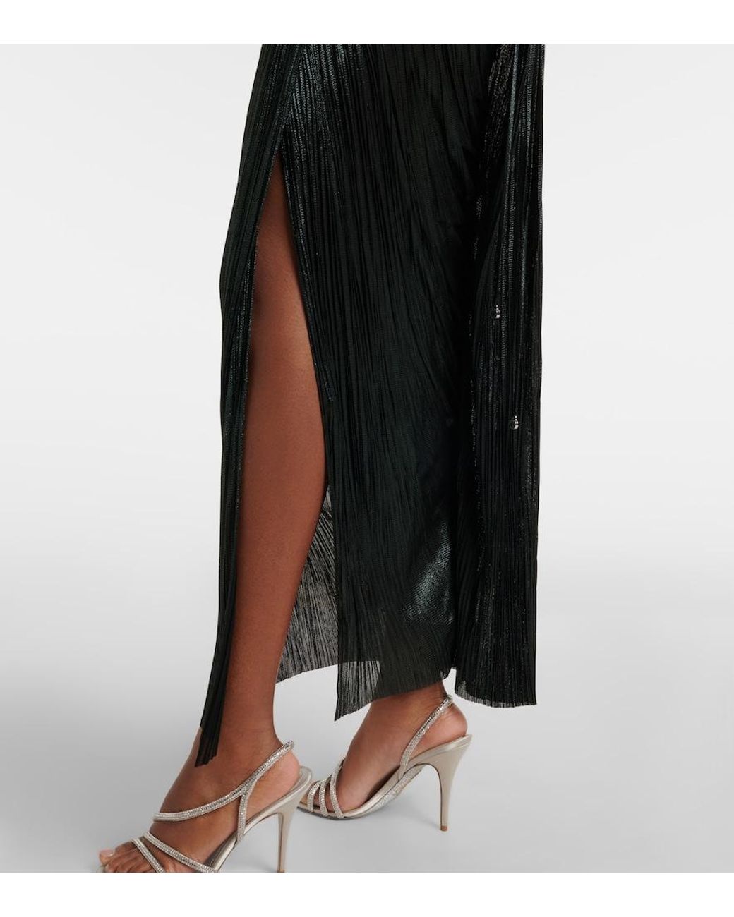 Maria Lucia Hohan Black Amisha Tulle Bustier Gown