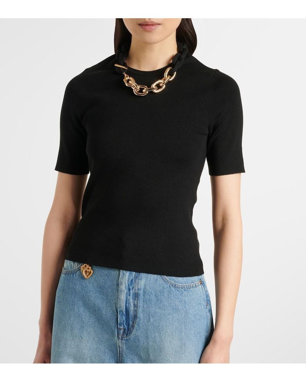Rabanne Black Chain T-Shirt