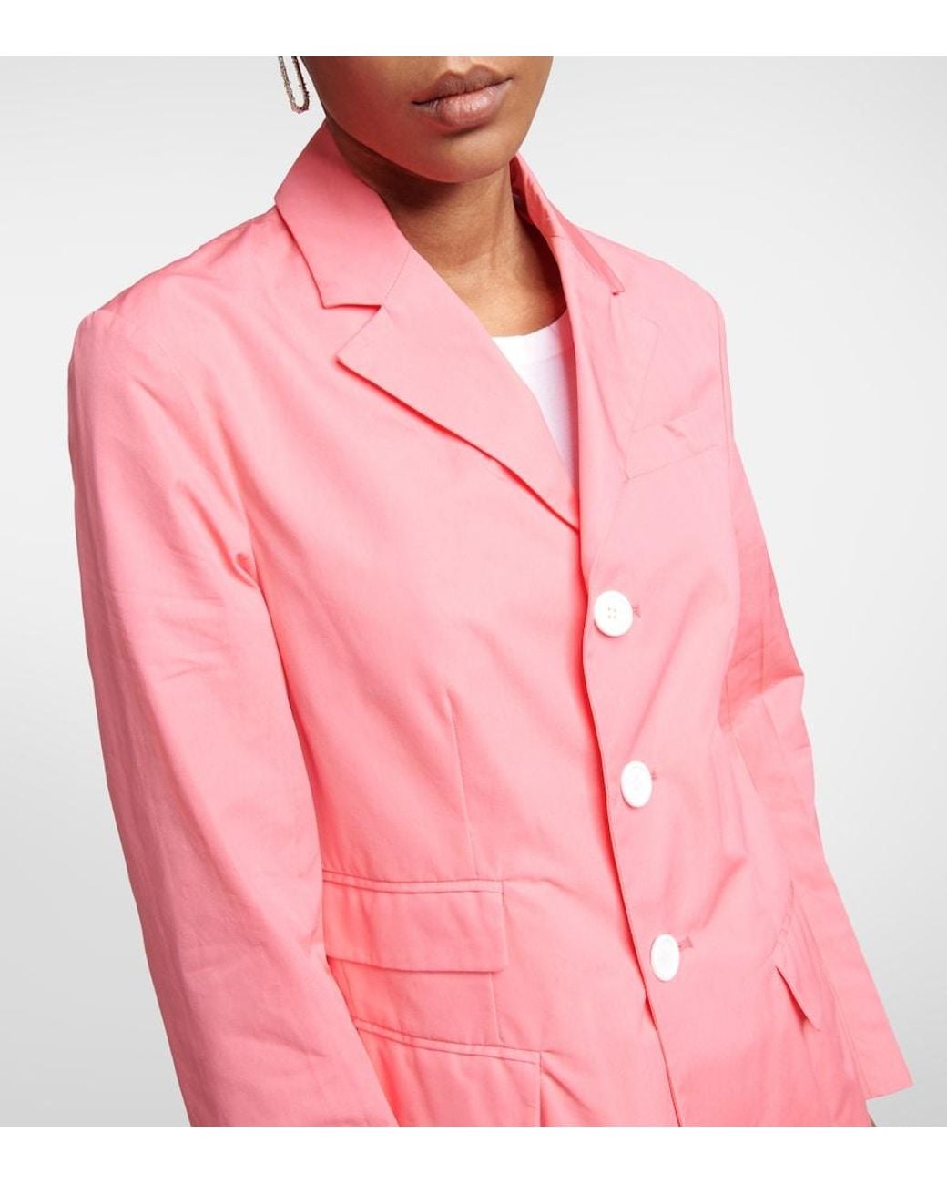 Blazer En Coton Plan C en coloris Pink
