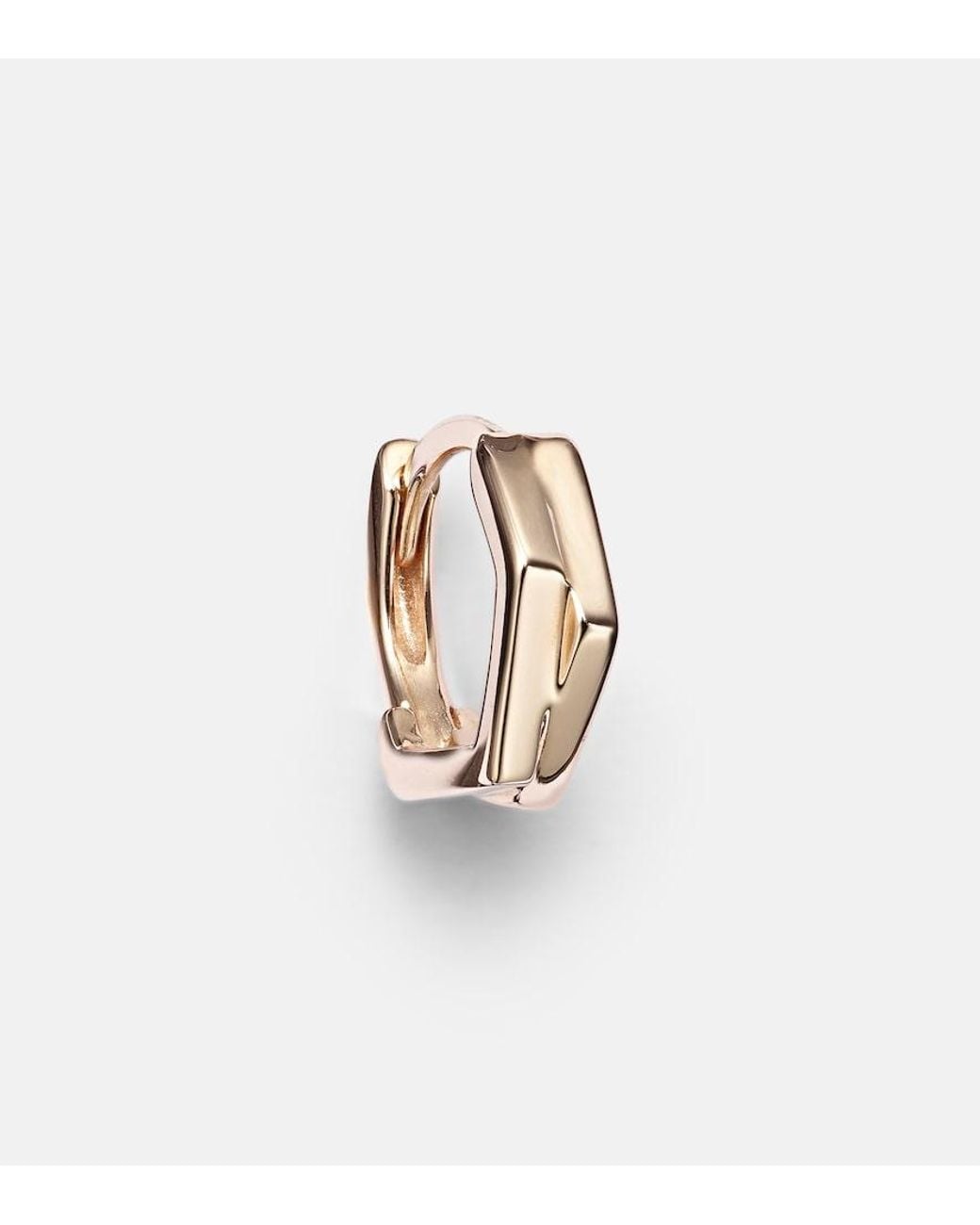 Repossi White Antifer 18Kt Rose Hoop Earring