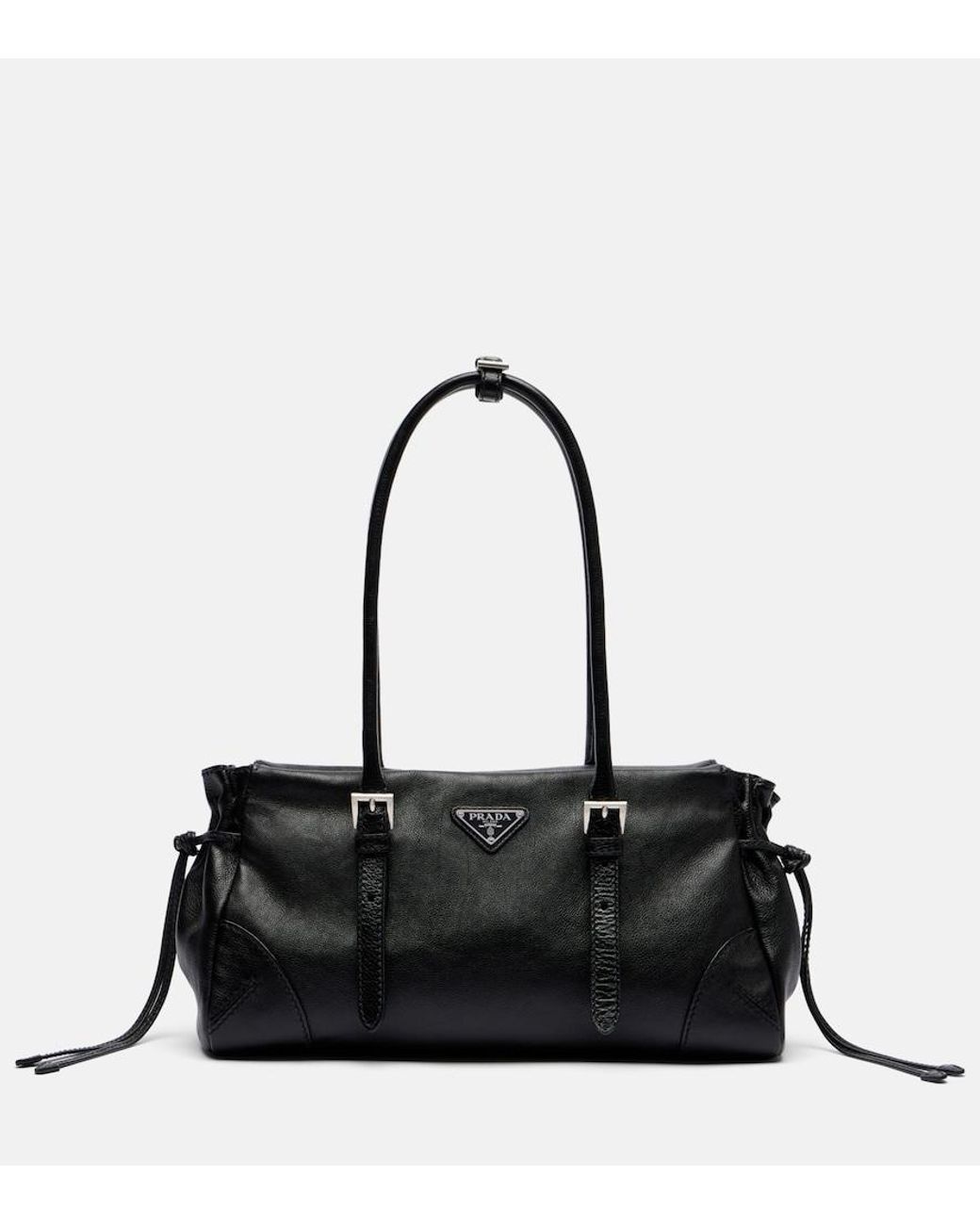 Prada Black Bonnie Medium Leather Shoulder Bag
