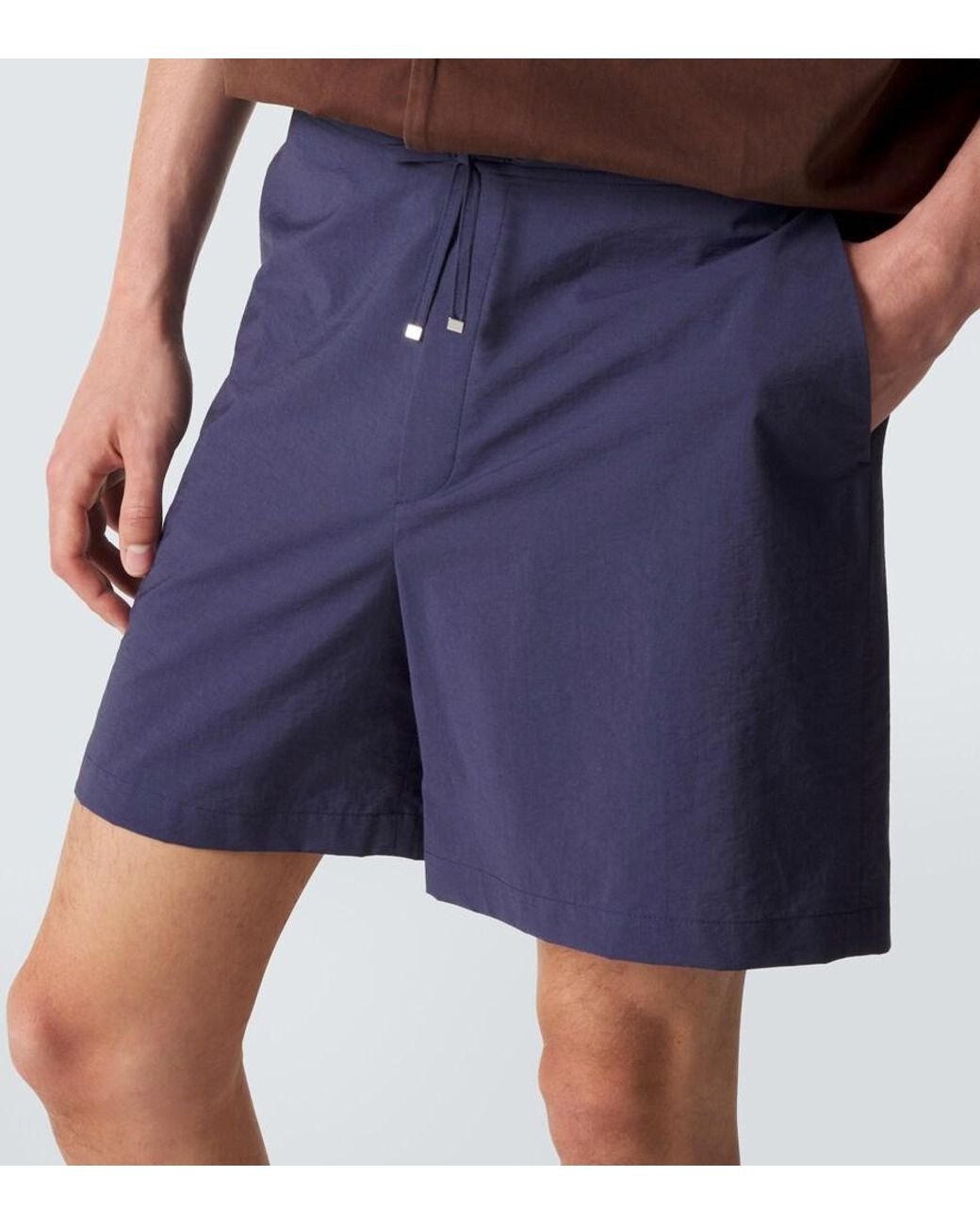 Loewe Blue Paula's Ibiza Cotton-Blend Poplin Shorts for men