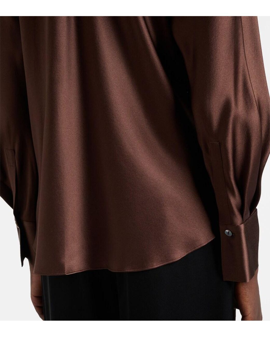 Vince Brown Silk Shirt