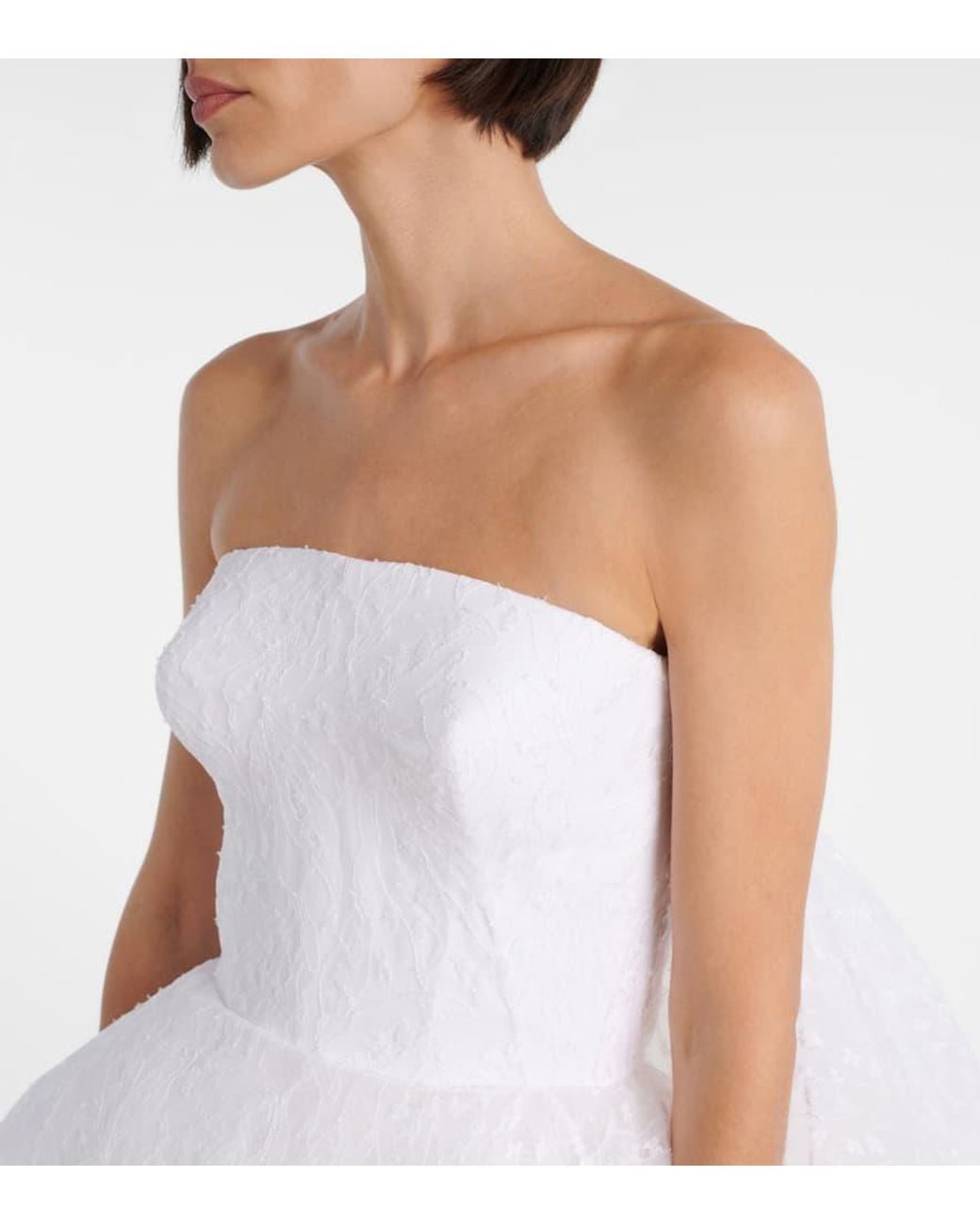 Givenchy White Bustier-Kleid Aus Spitze