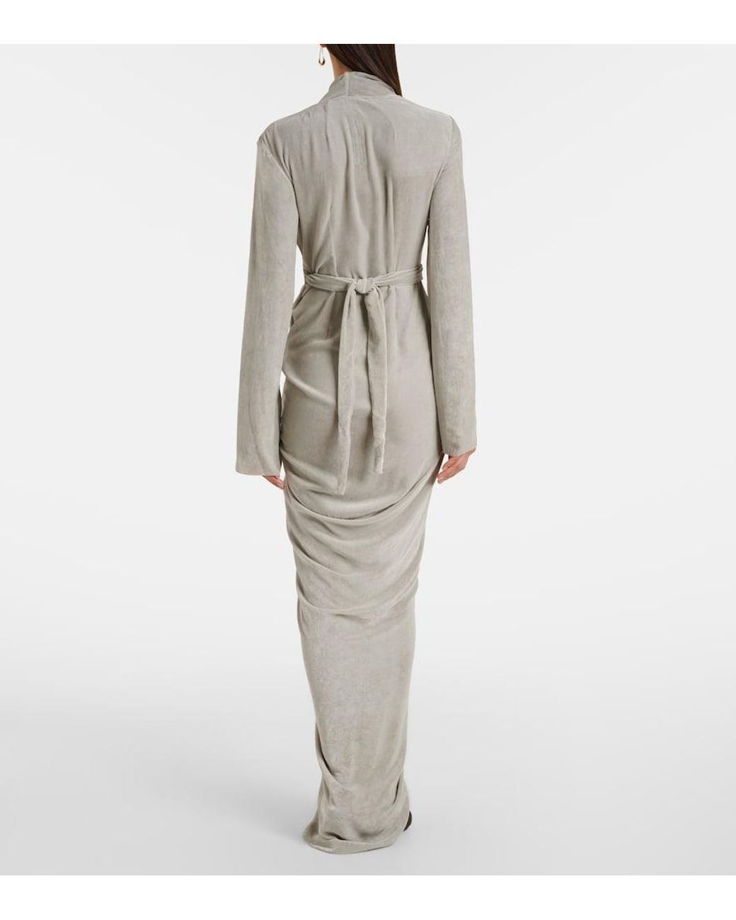 Rick Owens Natural Wrap Maxi Dress