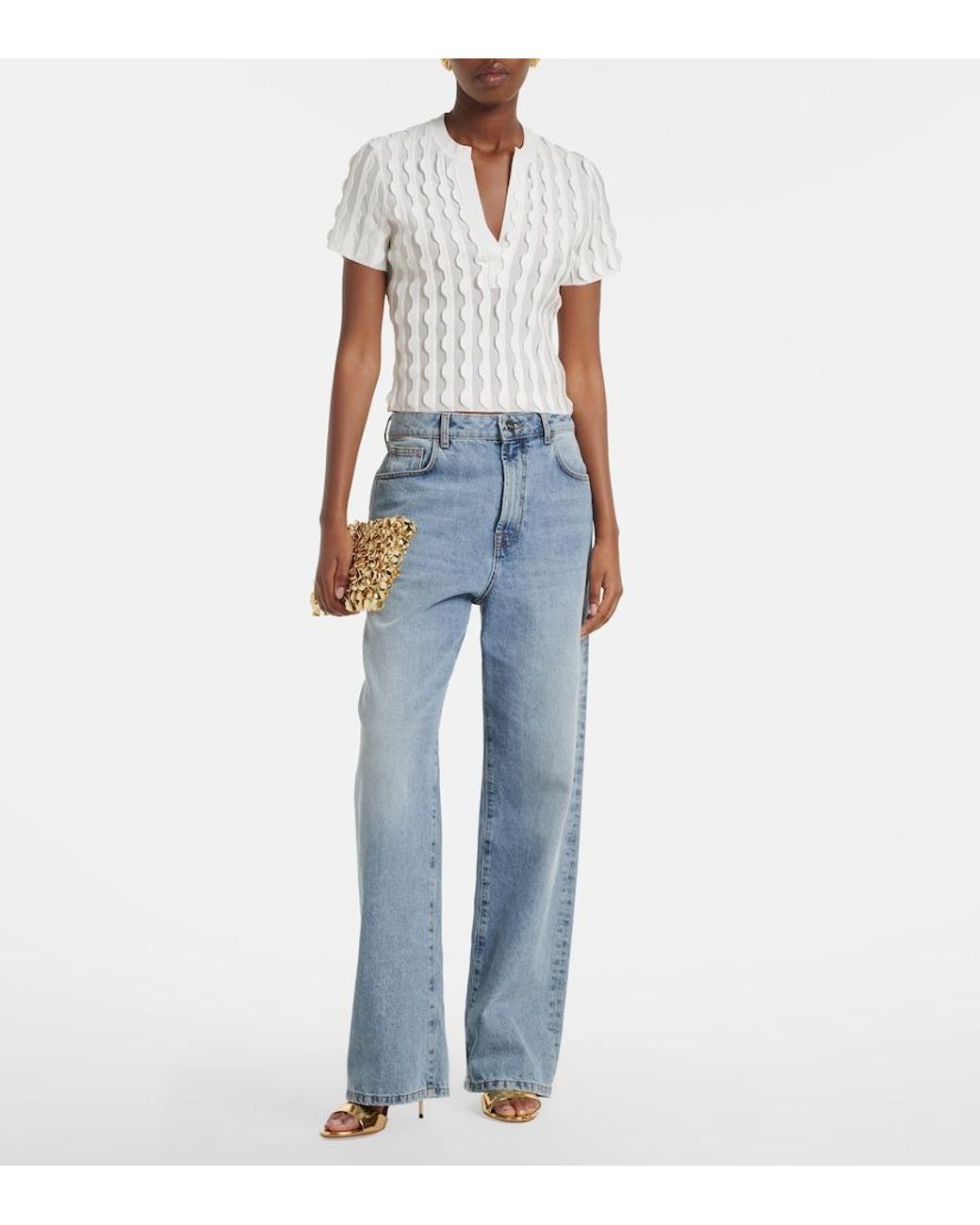 Jonathan Simkhai White Knitted Top
