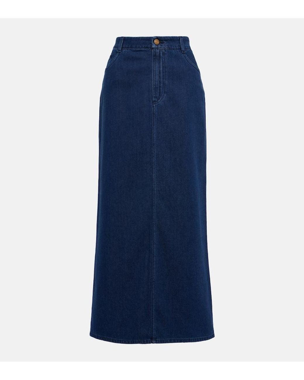 TOVE Blue Sera Denim Midi Skirt