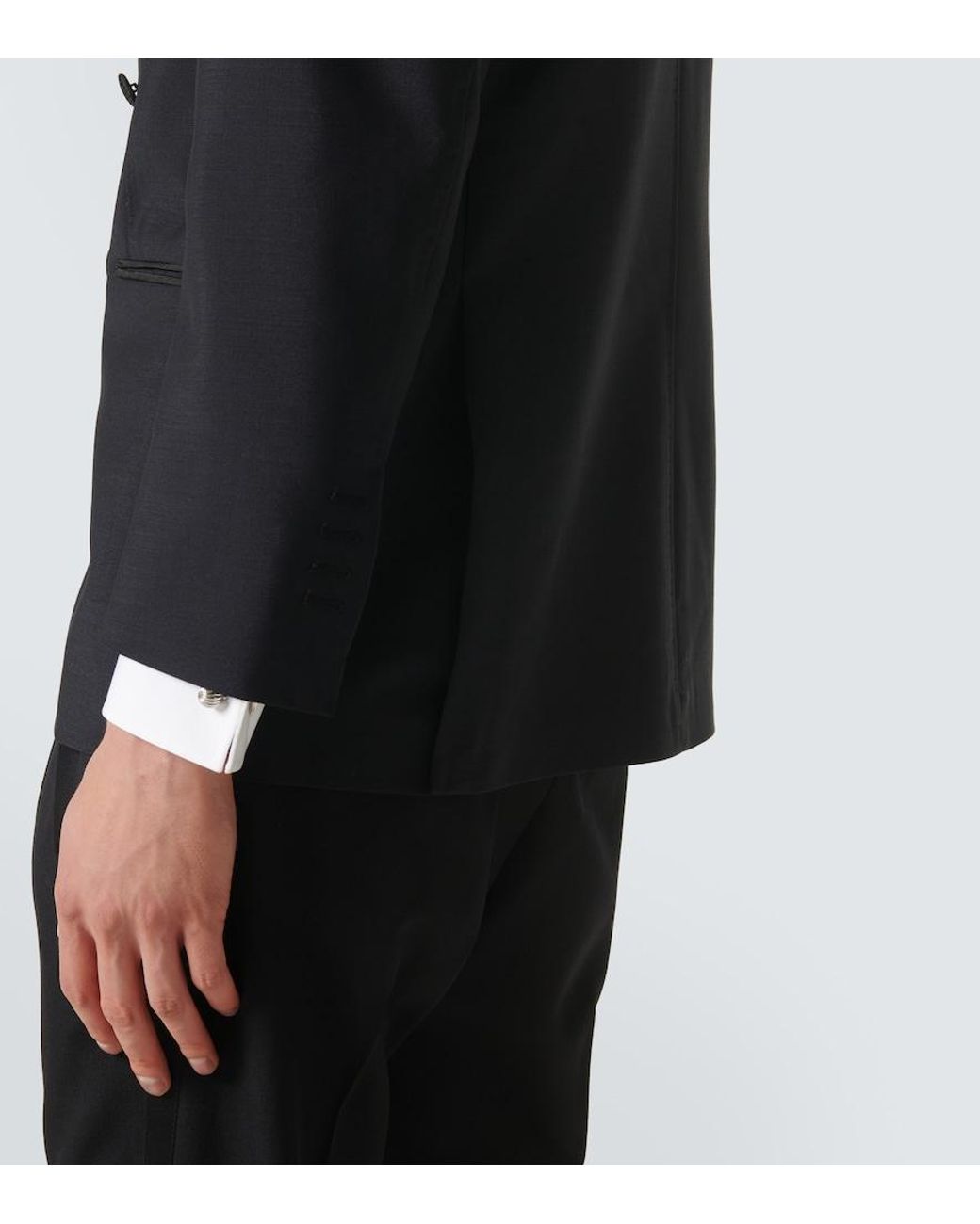 Rubinacci Blue Wool Tuxedo Jacket for men
