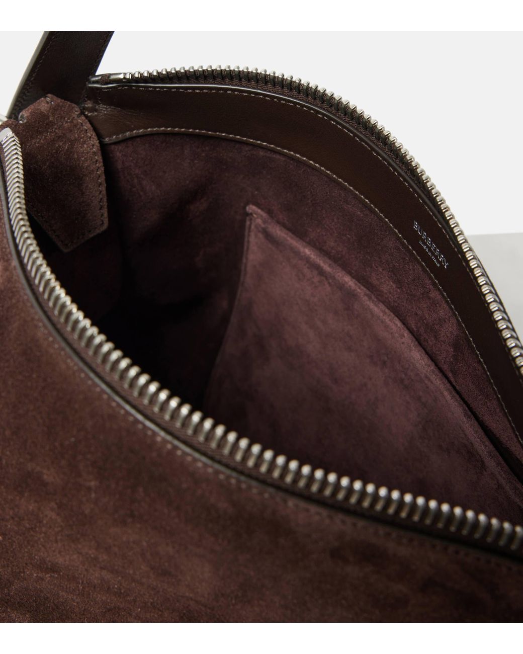 【関税&送料込】Burberry Chocolate Suede Medium Knight Shoul Burberry Medium Knight Bag | Brown | FARFETCH
