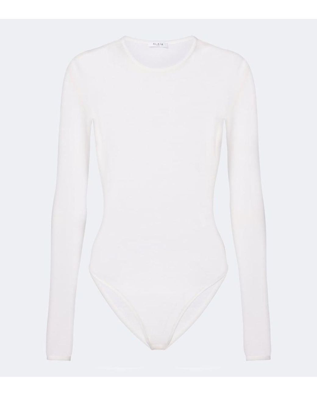 Alaïa White Wool Bodysuit