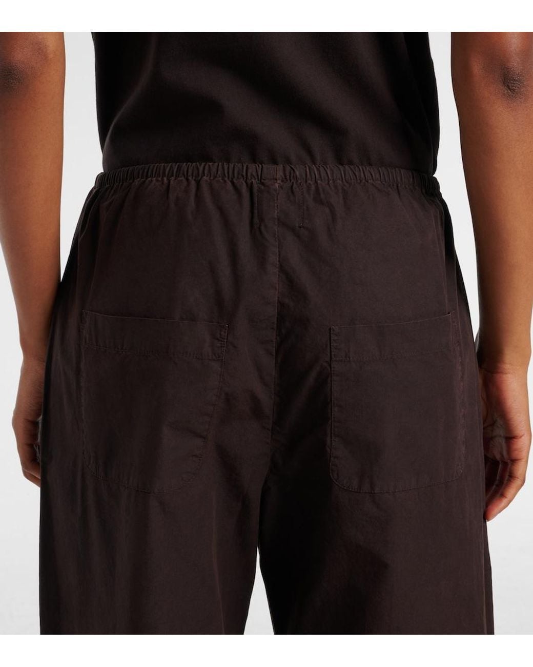Leset Black Kyoto Cotton Wide-Leg Pants