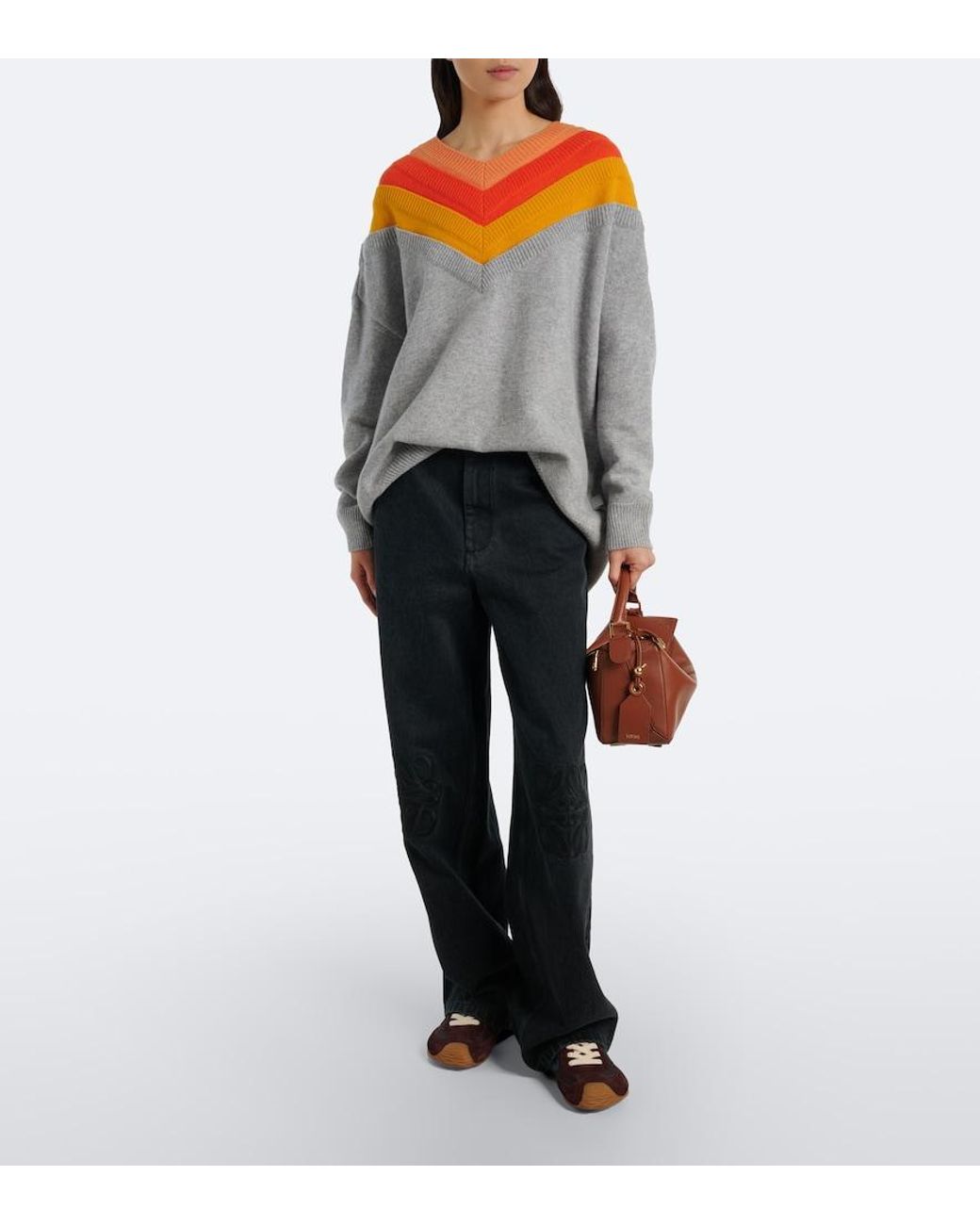 Borsa Featherlight Puzzle Small di Loewe in Brown