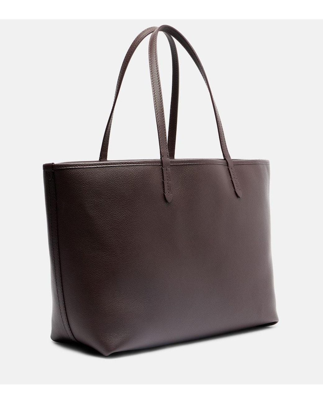 Burberry Brown Reversible Check Medium Leather Tote Bag