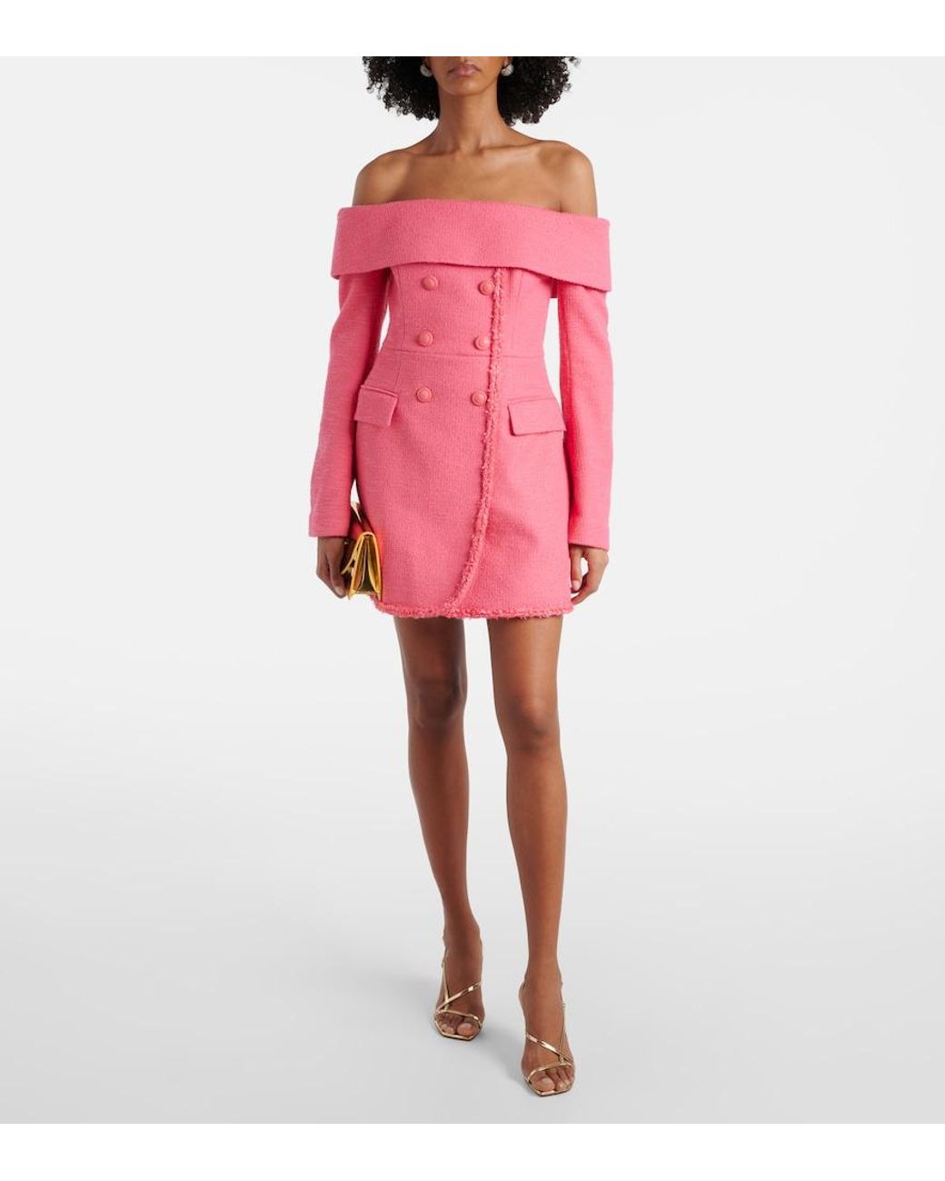 Rebecca Vallance Pink Montana Crepe Minidress