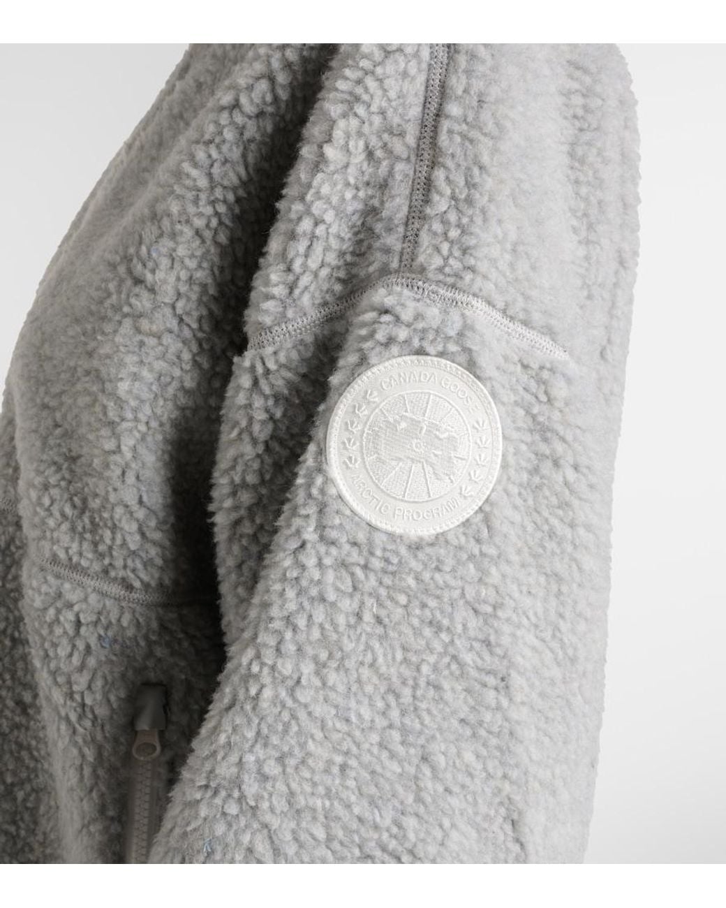 Canada Goose Gray Simcoe Wool-Blend Fleece Jacket